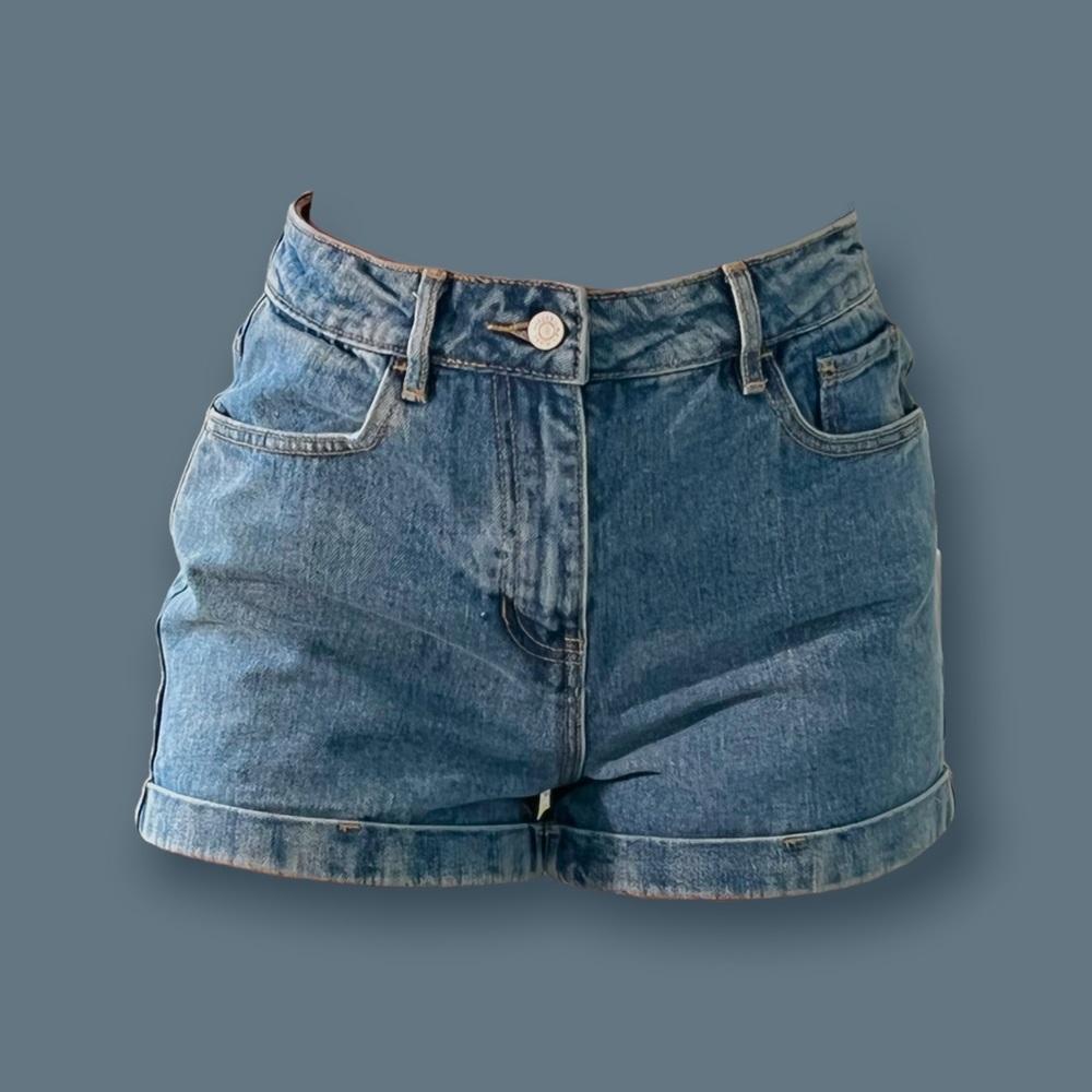 NWOT Pacsun Blue Cuff Mom Jean Shorts